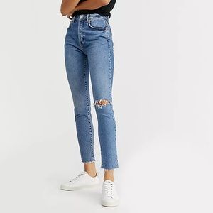 Free People Stella Skinny Jean in mountain lake